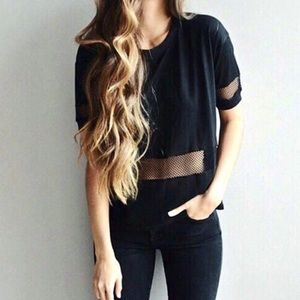 Brandy Melville crop mesh t shirt